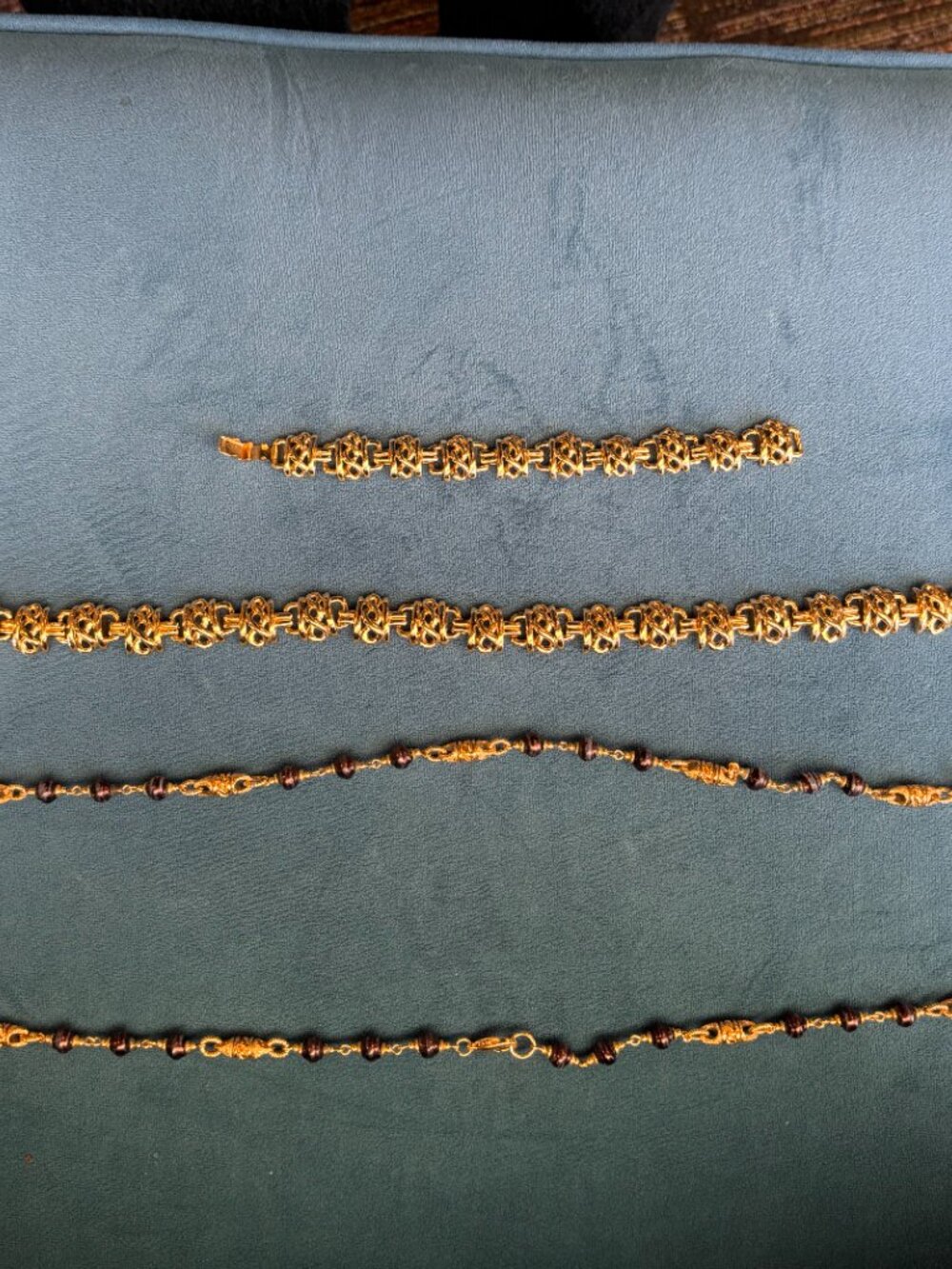 St John Jewelry - Gold-Tone Jewelry Set, One Link Bracelet + Necklace set, and O - Picture 3 of 7